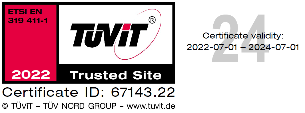 TrustedSite ETSI 102.042 Certification